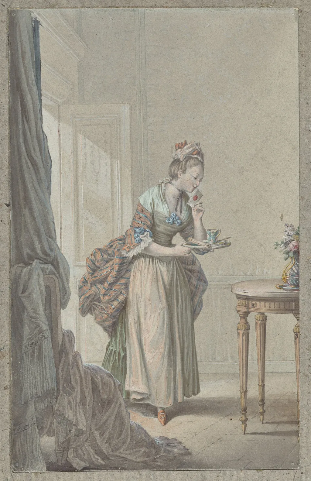 Woman with a Letter, by Sigmond Freudeberg, 1774