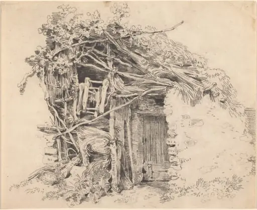 Corner of a Rustic Barn, by Sigmund Freudenberger