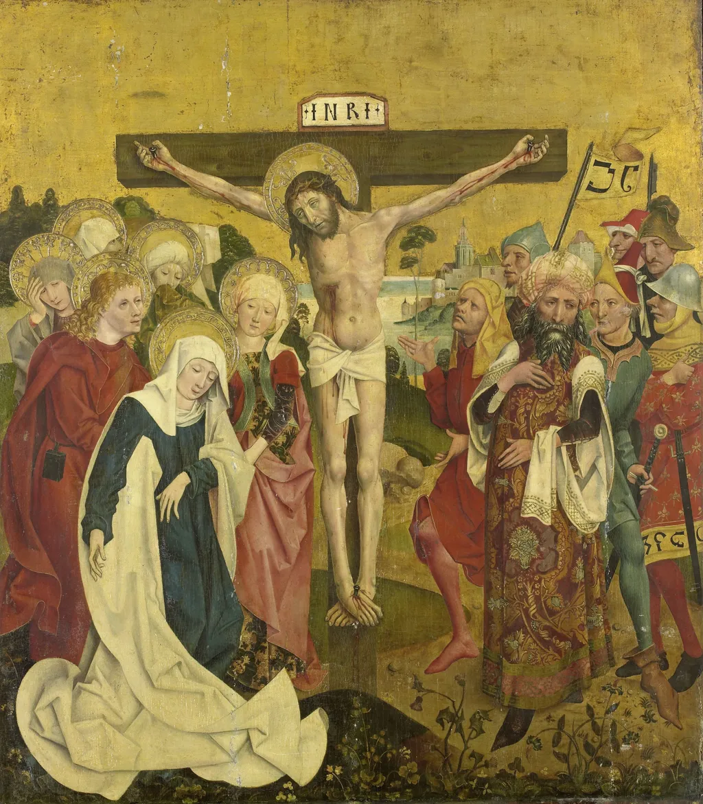 Crucifixion, by Sigmund Gleismüller, oil, 1500