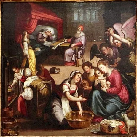Nascimento de São João Baptista, by Simão Rodrigues, unspecified, 1596