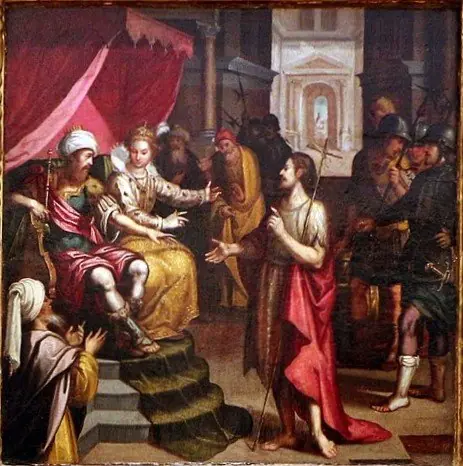 Saint John the Baptist before Herod Antipas and Herodias, by Simão Rodrigues