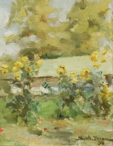 În gradină la Conțești, by Simion A. Iuca