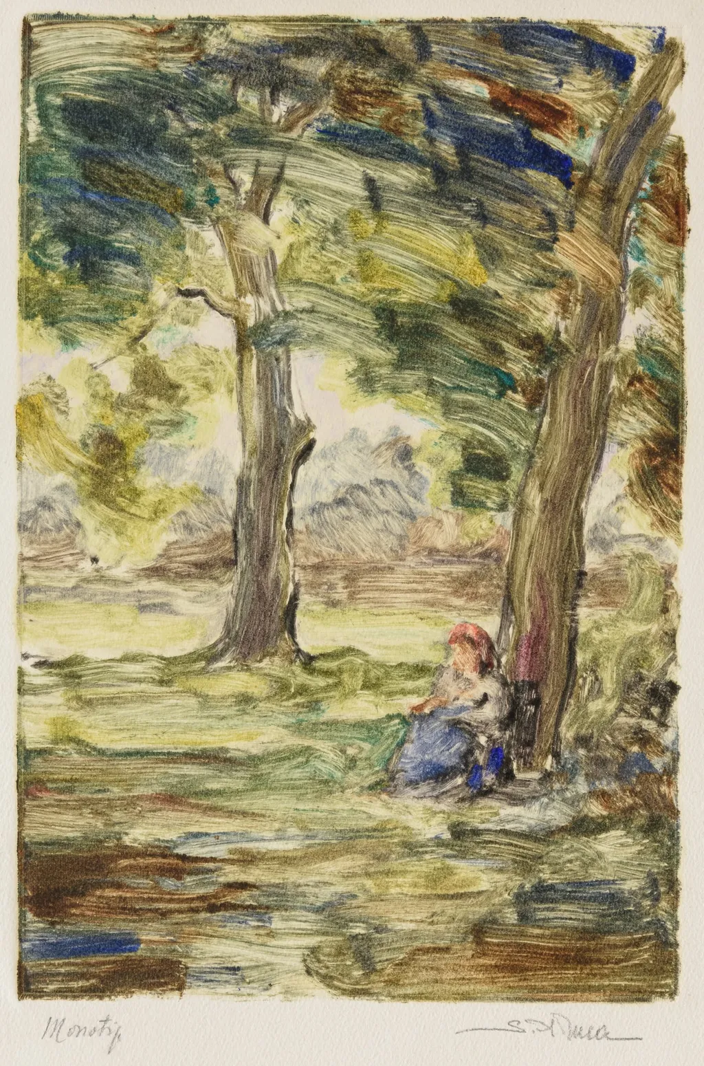 La umbra copacilor, by Simion A. Iuca, unspecified, 1950