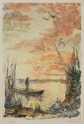 Pe înserat în Deltă, by Simion A. Iuca
