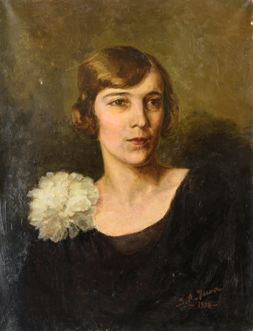 Portret de femeie, by Simion A. Iuca, unspecified, 1928