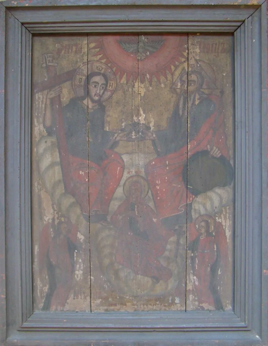 Încoronarea Fecioarei, by Simion Poienaru, unspecified