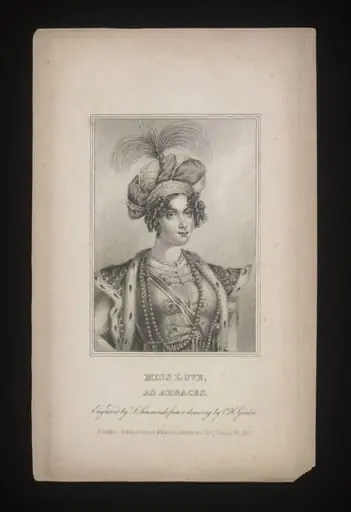 Miss Love as Arbaces, by Simmonds