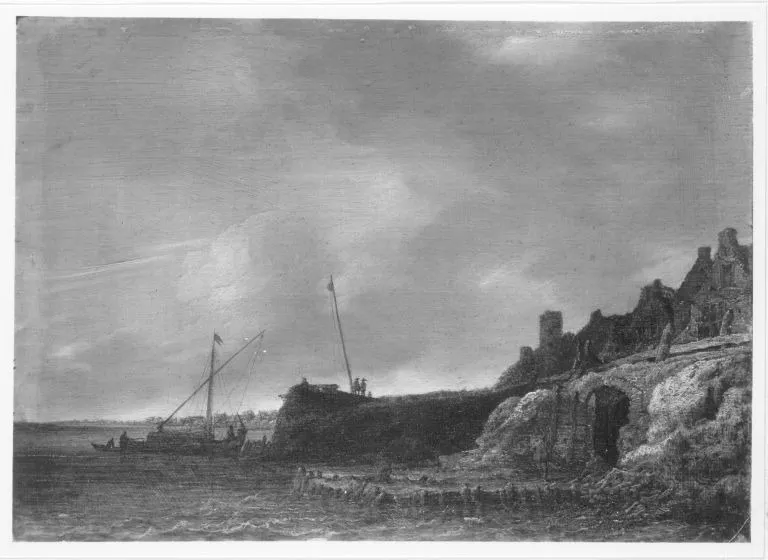 Küste bei ruhiger See, by Simon de Vlieger, unspecified, 1626