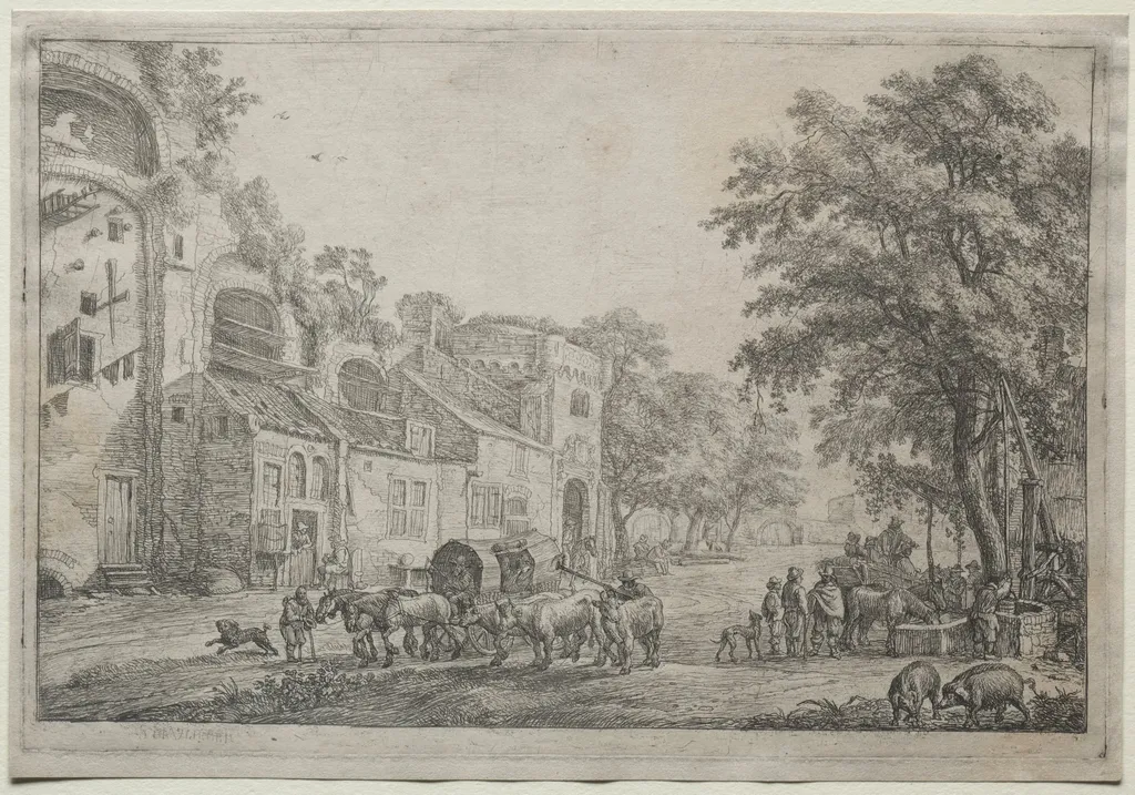 The Approach to a Village, by Simon de Vlieger, 1634