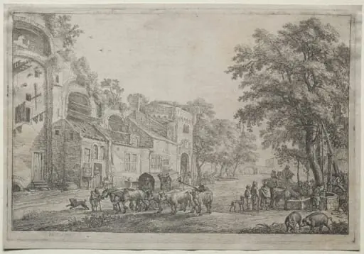 The Approach to a Village, by Simon de Vlieger