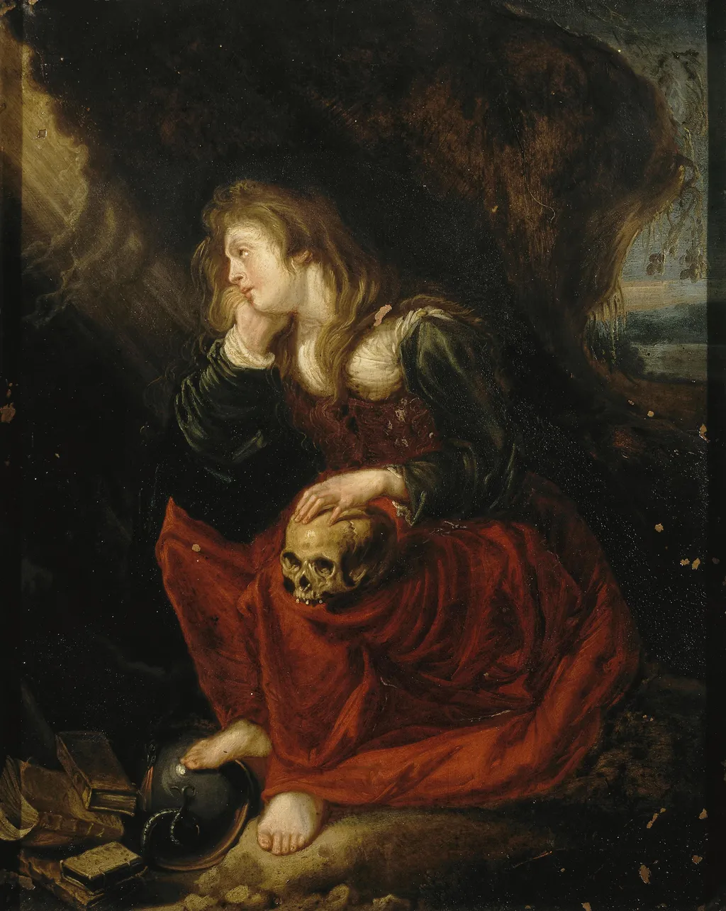 Repentant Mary Magdalene, by Simon de Vos, oil, 1630