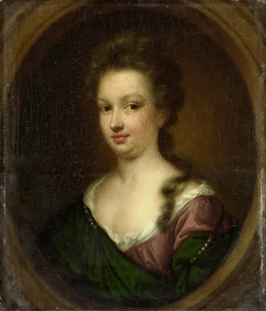 Portrait of Emerantia van Citters (1666-94), sister of Anna van Citters, by Simon Du Bois