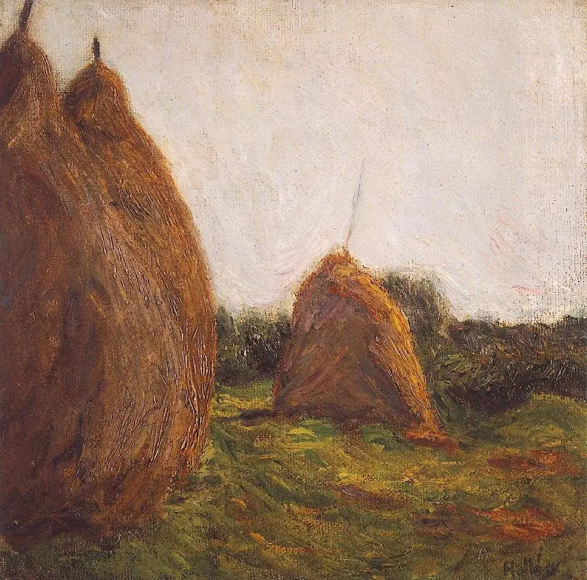 Haystacks, by Simon Hollósy
