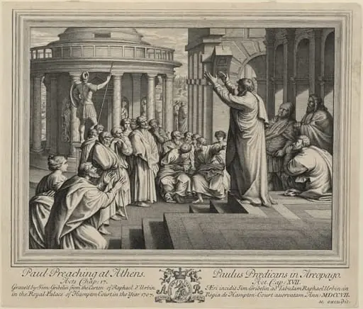 Paul Preaching at Athens, by Simon II Gribelin