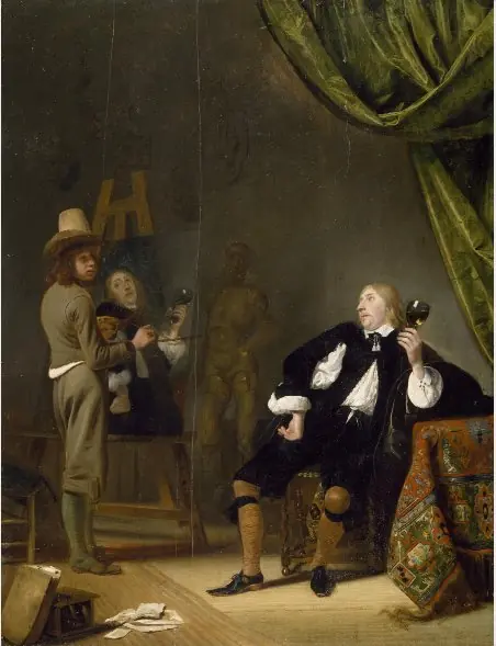 An Artist Painting a Portrait, by Simon Kick