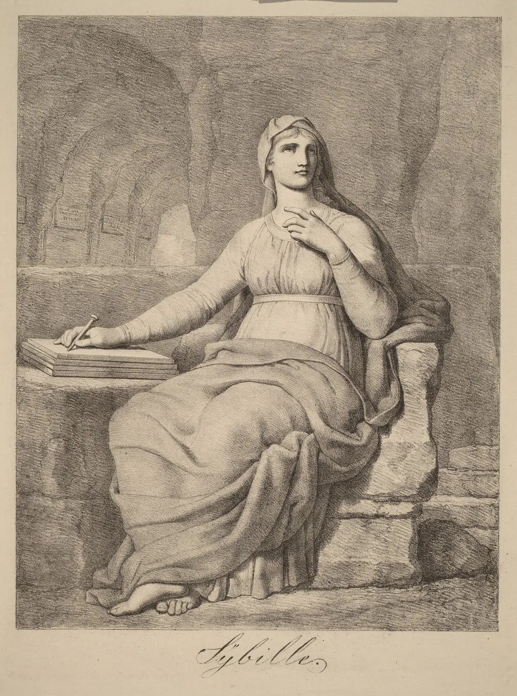 Sibylle (Sibyl), by Simon Petrus Klotz, ink, 1800
