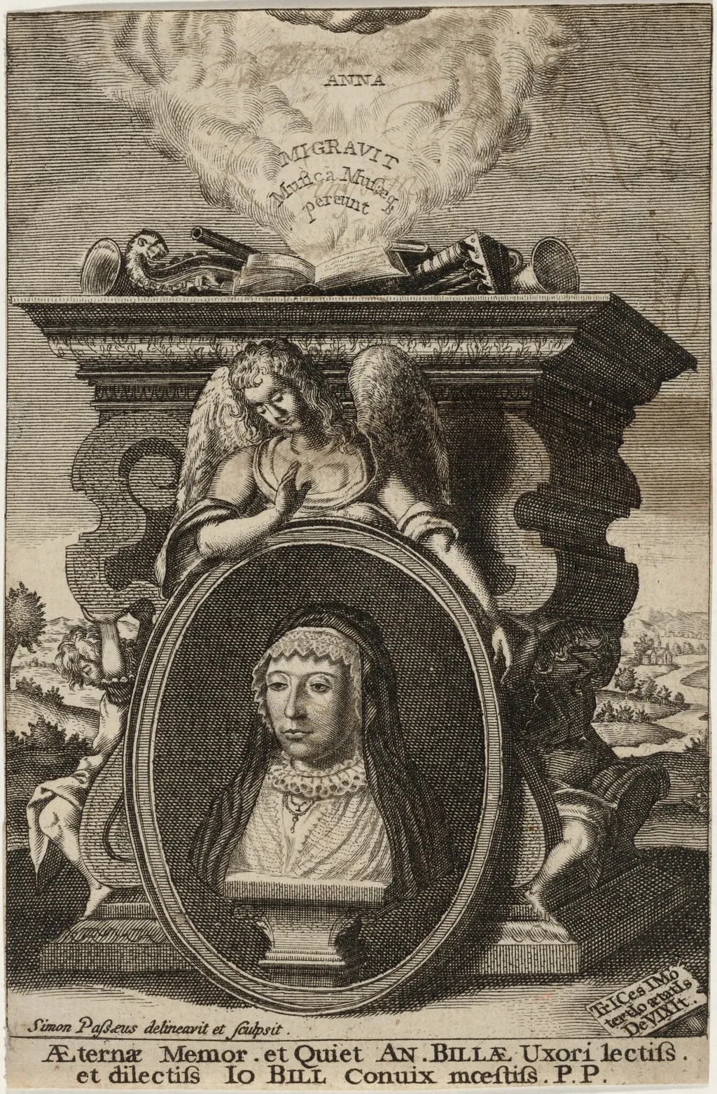 Anne Bill, by Simon van de Passe, ink, 1621