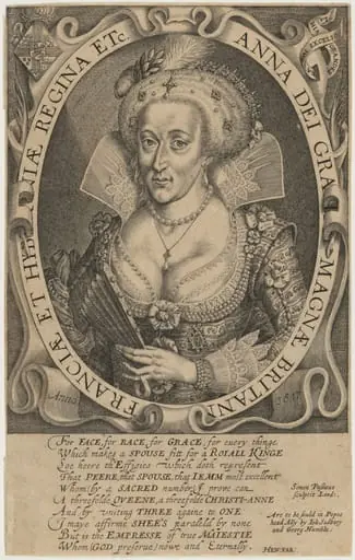 Anne of Denmark, by Simon van de Passe