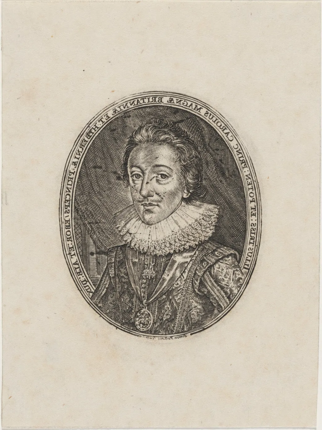Charles I, King of England, by Simon van de Passe, ink, 1621
