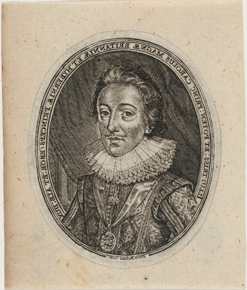Charles I, King of England, by Simon van de Passe, ink, 1621