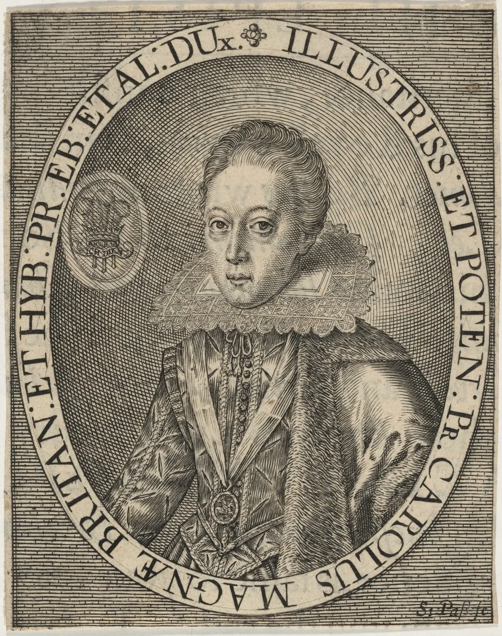 Charles I, King of England as Duke of York, by Simon van de Passe, ink, 1616