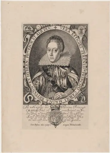 Charles I, Prince of Great Britain and Ireland, Duc of Cornwall and Yorck, by Simon van de Passe