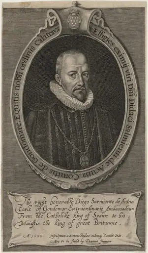 Diego Sarmiento de Acuna, Count of Gondomar, by Simon van de Passe