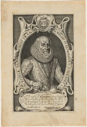 Edward Somerset, Fourth Earl of Worcester, by Simon van de Passe