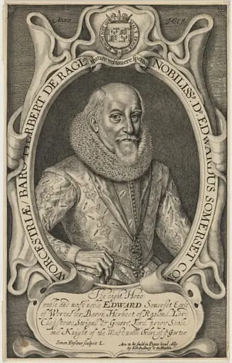 Edward Somerset, Fourth Earl of Worcester, by Simon van de Passe