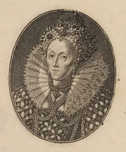 Elizabeth, Queen of England [right half], by Simon van de Passe