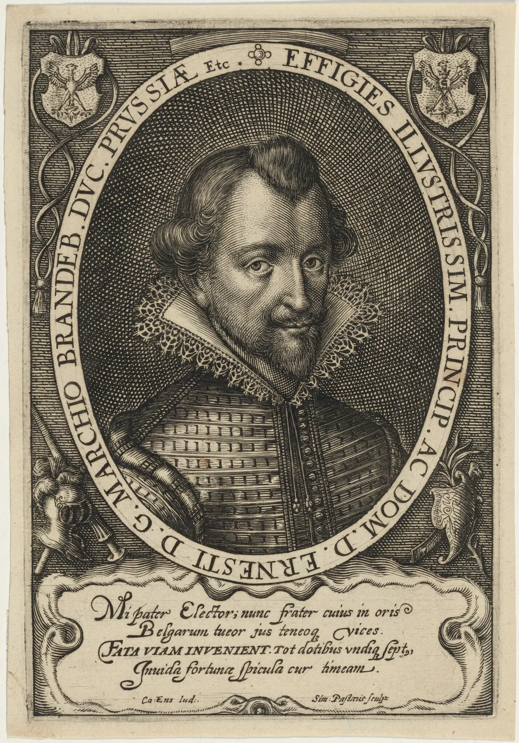 Ernest, Elector of Brandenburg, by Simon van de Passe, ink, 1621