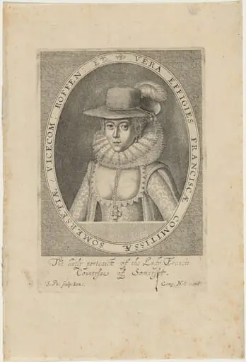 Frances, Countess of Somerset, by Simon van de Passe