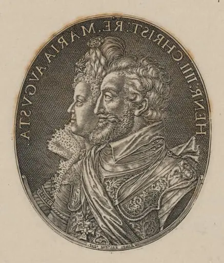 Henri IV and Maria de Medici [top half], by Simon van de Passe