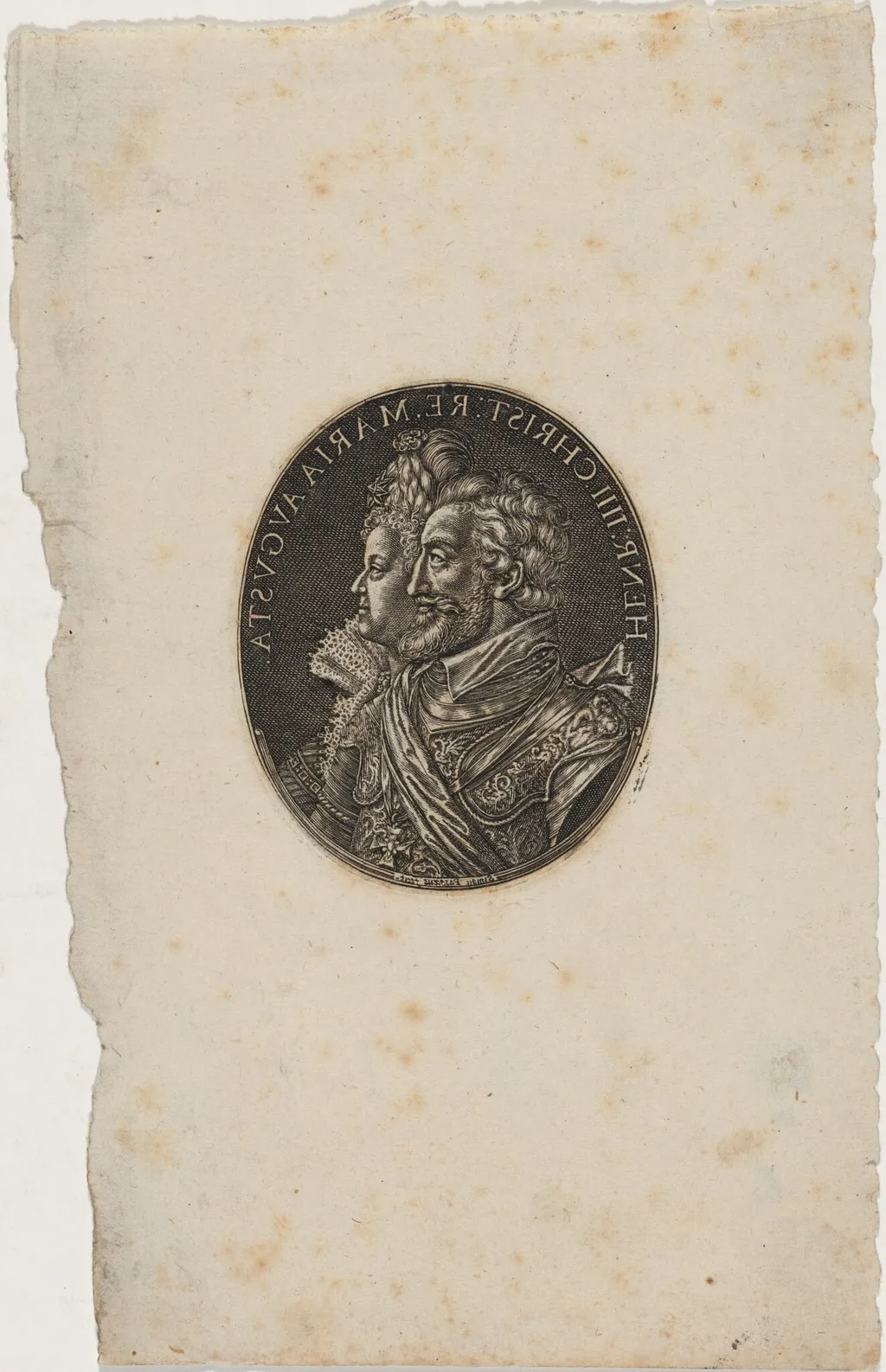 Henry IV and Maria de Medici, by Simon van de Passe, ink, 1621