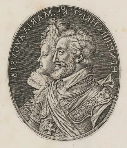 Henry IV and Maria de Medici [left half], by Simon van de Passe