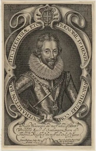Henry Wriothersley, Third Earl of Southampton, by Simon van de Passe