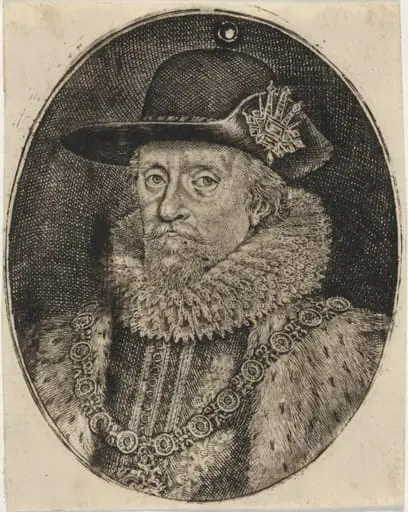 James I, King of England, by Simon van de Passe