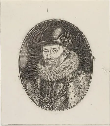 James I, King of England, by Simon van de Passe