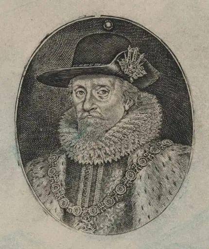James I, King of England [top half], by Simon van de Passe