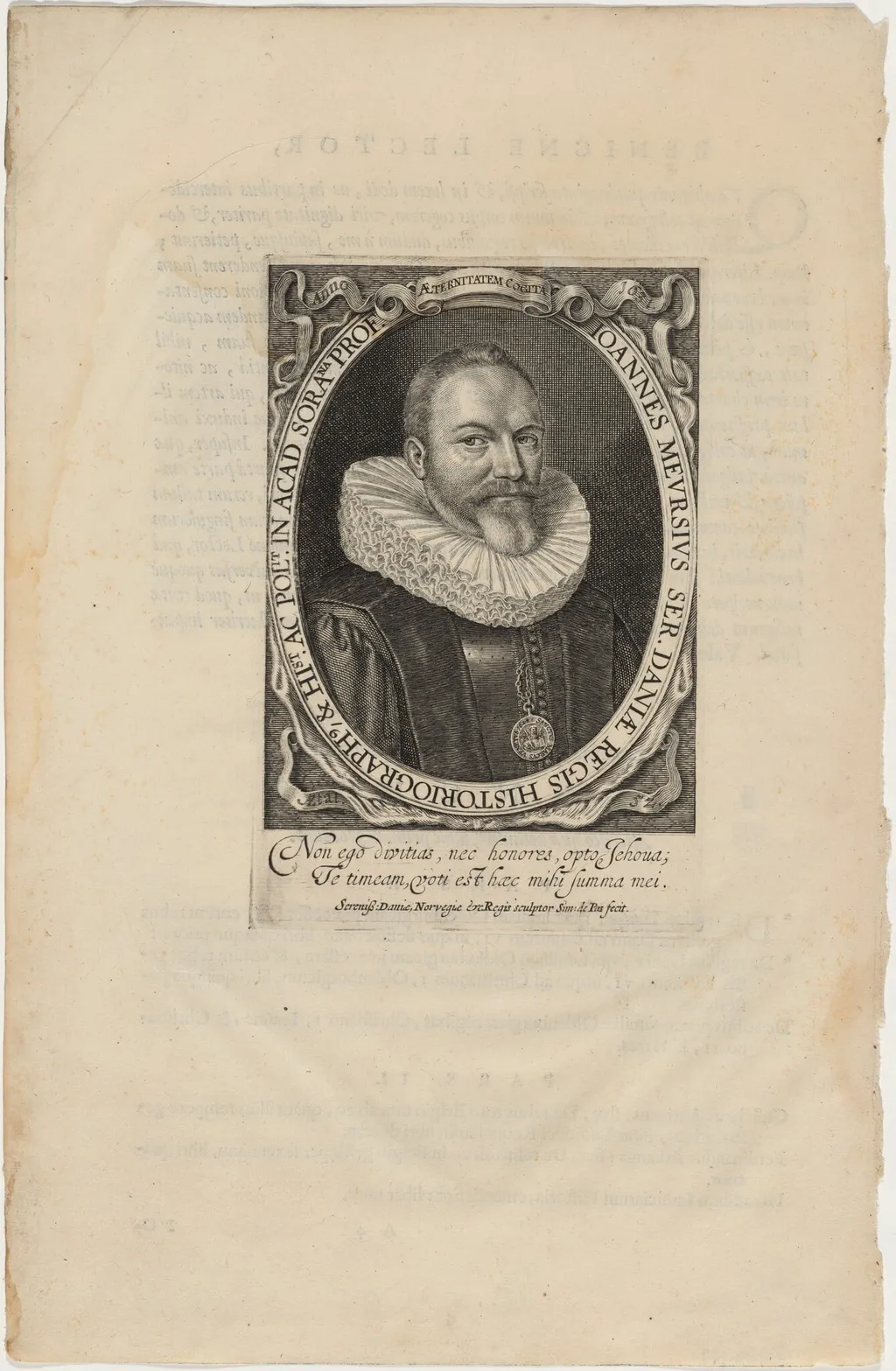 Johannes Meursius, Historian, by Simon van de Passe, ink, 1631