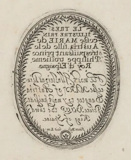 Lettering [bottom half], by Simon van de Passe