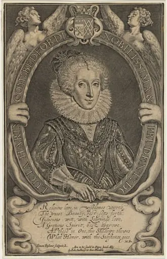 Lucia Harrington, Countess of Bedford, by Simon van de Passe