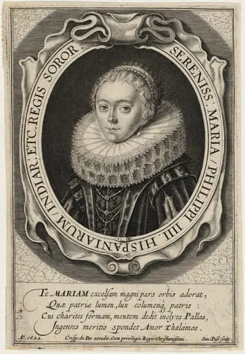 Maria of Austria, Infanta of Spain, by Simon van de Passe
