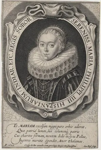 Maria of Austria, Infanta of Spain, by Simon van de Passe