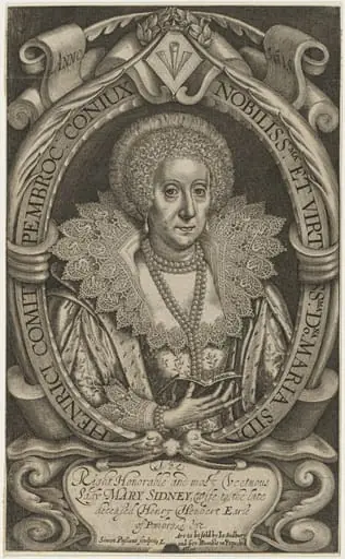 Mary Sidney, Countess of Pembroke, by Simon van de Passe