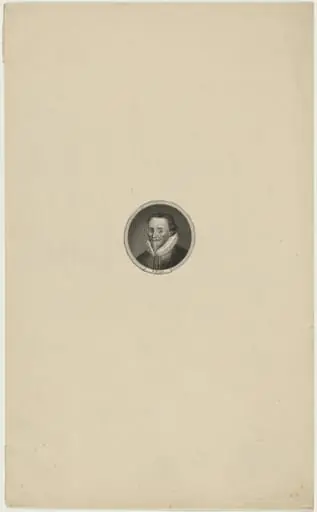 Medallion Portrait of Man in Ruff and Pointed Beard, by Simon van de Passe
