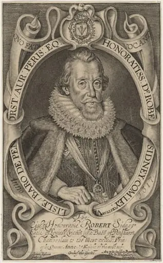 Robert Sidney, First Earl of Leicester, by Simon van de Passe