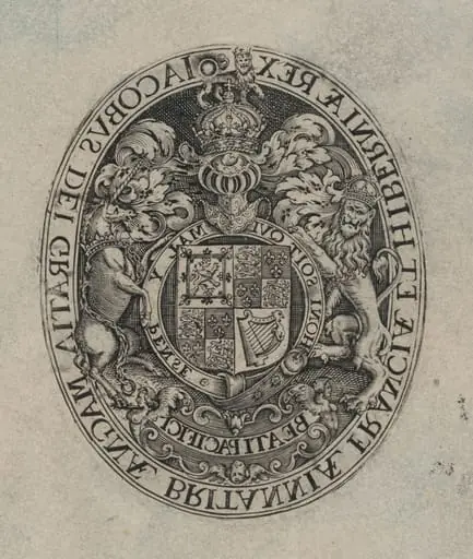 Shield of James I [bottom half], by Simon van de Passe