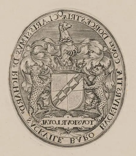Shield of Richard Sackville, 3rd Earl of Dorset [right half], by Simon van de Passe