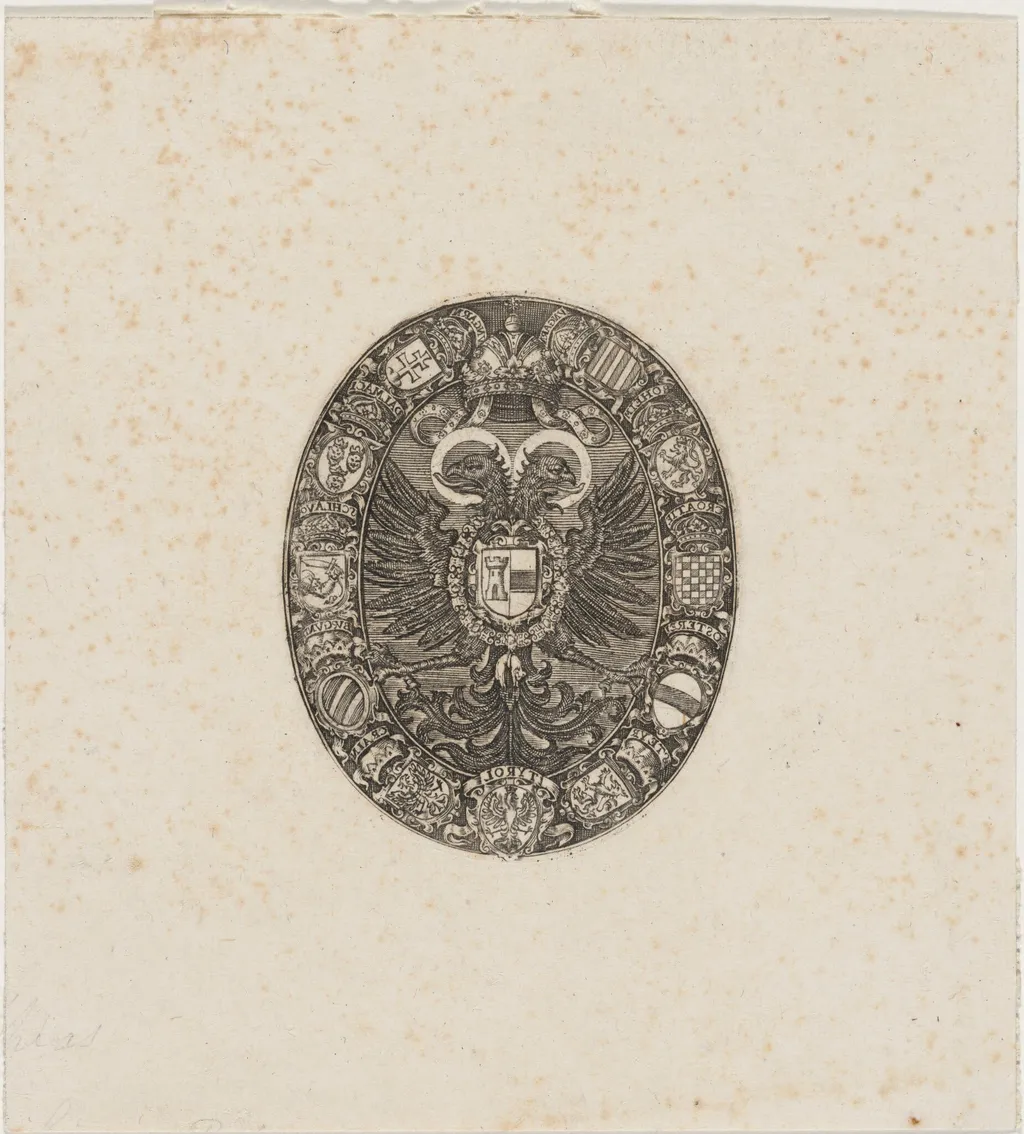 Shields of the Emperor Matthias, by Simon van de Passe, ink, 1621